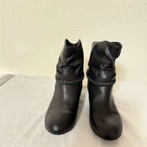 American Eagle Black Leather Ankle Boots